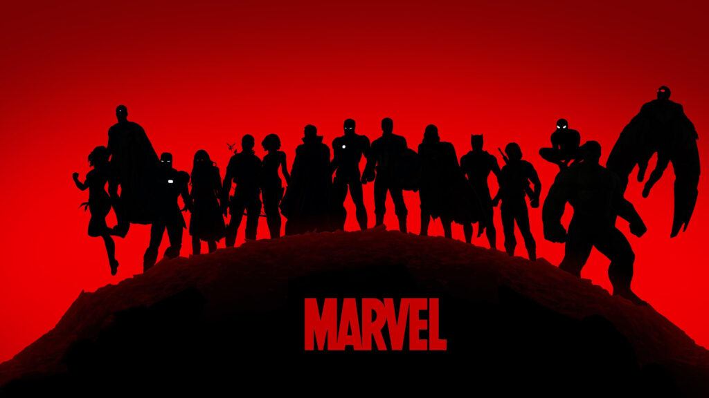 Marvel Cinematic Universe Superheroes Silhouette Desktop Wallpaper