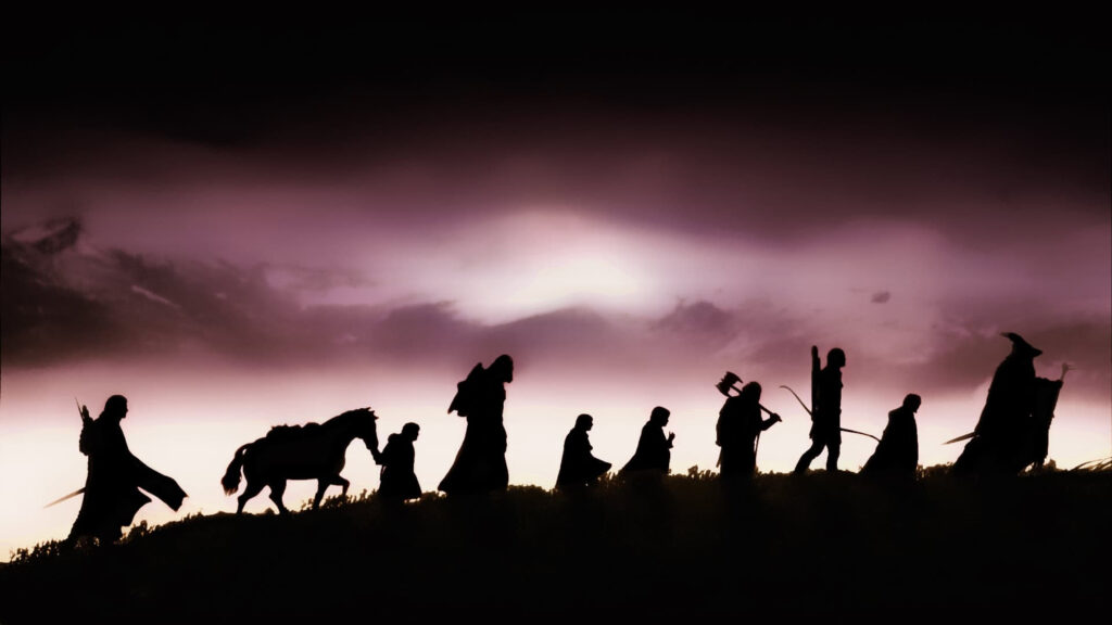 The Fellowship of the Ring Cinematic Silhouette Desktop Wallpaper