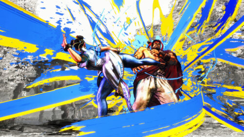 Street Fighter 6 Chun-Li vs Ryu Action Desktop Wallpaper