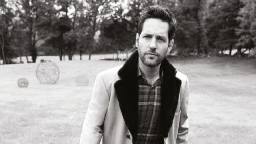 Portrait of Actor Paul Rudd in a Stylish Coat Desktop Wallpaper