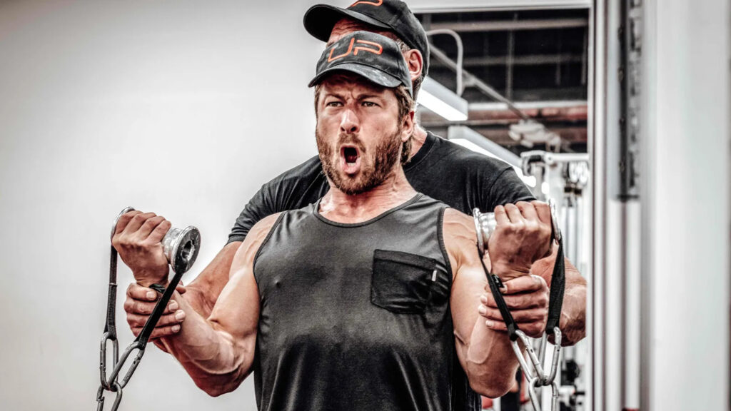Intense Bodybuilding Training Session 4K Desktop Wallpaper