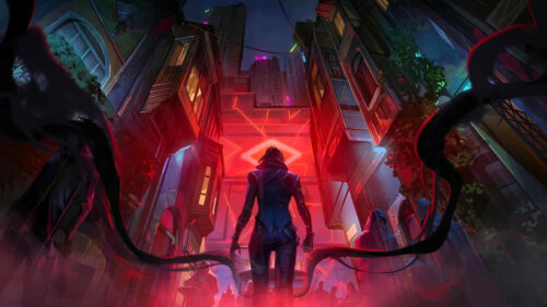 Cyberpunk City Silhouette Assassin 4K Desktop Wallpaper
