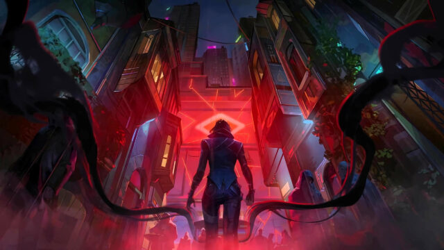 Cyberpunk City Silhouette Assassin 4K Desktop Wallpaper