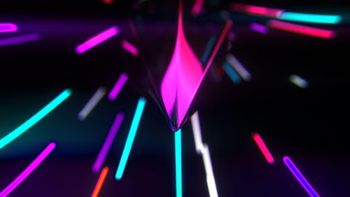 Neon Abstract Geometric Light Trails 4K Desktop Wallpaper