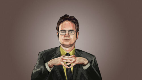 Dwight Schrute Illustration The Office Desktop Wallpaper