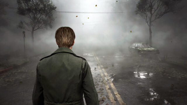 Foggy Street Scene from Silent Hill 2 Remake Desktop Wallpaper
