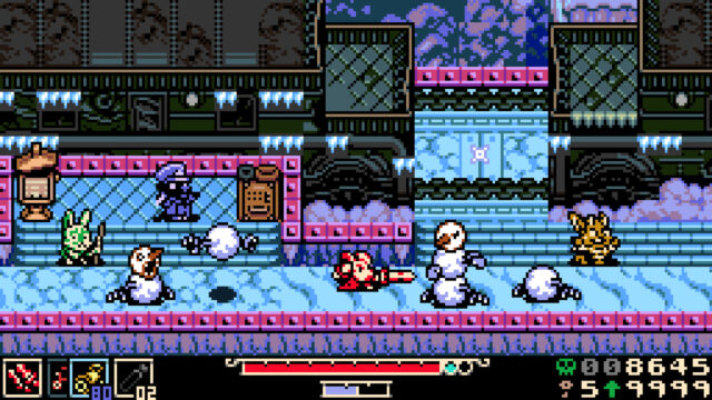 Pixel Art Winter Level Gaming Desktop Wallpaper