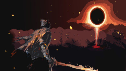 Knight Facing the Darksign Desktop Wallpaper