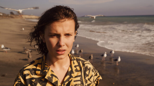 Millie Bobby Brown as Eleven in Stranger Things Desktop Wallpaper