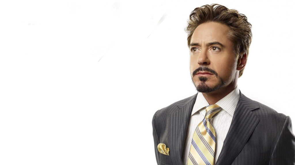 Tony Stark Suit Look Portrait Desktop Wallpaper