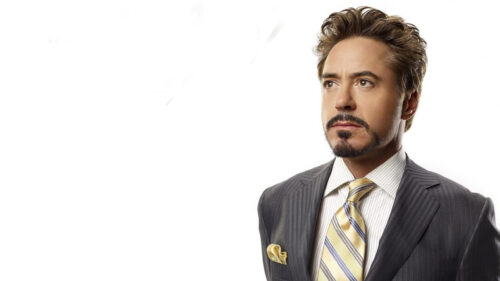 Tony Stark Suit Look Portrait Desktop Wallpaper