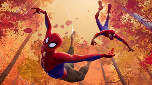 Spider-Man and Miles Morales Swinging 4K Desktop Wallpaper