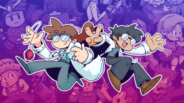 Rhythm Doctor Duo Cartoon Style Desktop Wallpaper