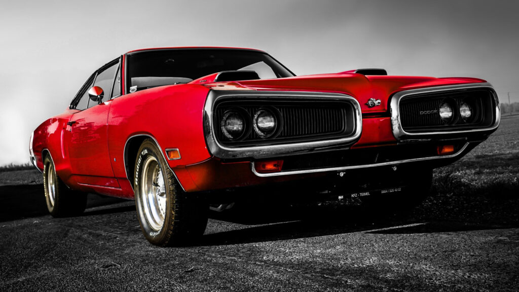 Stunning Red 1970 Dodge Super Bee Muscle Car Desktop Wallpaper