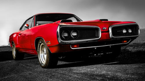 Stunning Red 1970 Dodge Super Bee Muscle Car Desktop Wallpaper