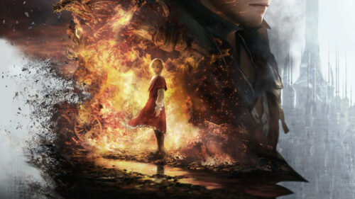 Young Boy in Red Amidst Flames Desktop Wallpaper, PC Wallpaper or 4K Wallpaper