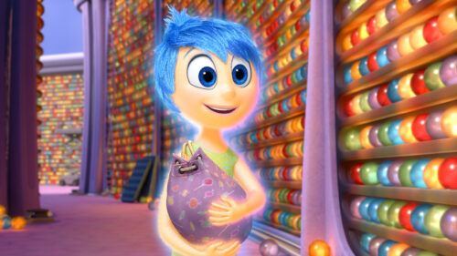 Joy from Inside Out Holding a Bag of Memories Desktop Wallpaper