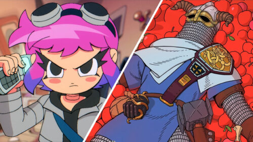 Split Screen Anime Style Comparison Desktop Wallpaper