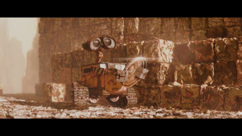 WALL-E Holding a Reel Desktop Wallpaper