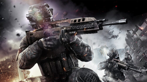 Futuristic Soldier Combat Urban Warfare 4K Wallpaper