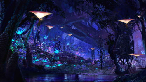 Pandora Bioluminescent Forest Scene 4K Desktop Wallpaper