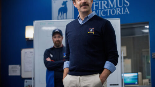 Ted Lasso Coach Beard Office Desktop Wallpaper