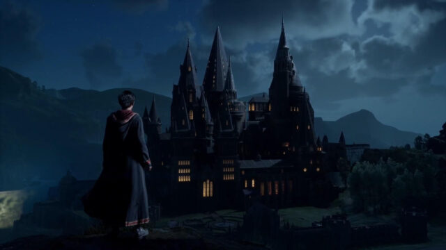Hogwarts Castle Night View Cinematic Desktop Wallpaper