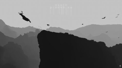 Minimalist Silhouette Mountain Landscape Desktop Wallpaper