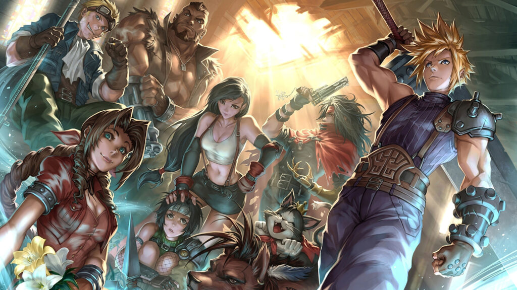 Final Fantasy VII Cast Ensemble 4K Desktop Wallpaper