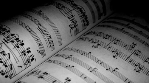 Vintage Classical Music Sheet Notes Desktop Wallpaper