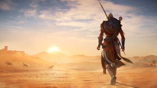 Assassin’s Creed Origins Warrior in Desert PC Wallpaper