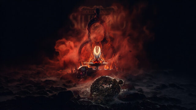 Hornet Amidst Red Mist Hollow Knight Silksong Desktop Wallpaper
