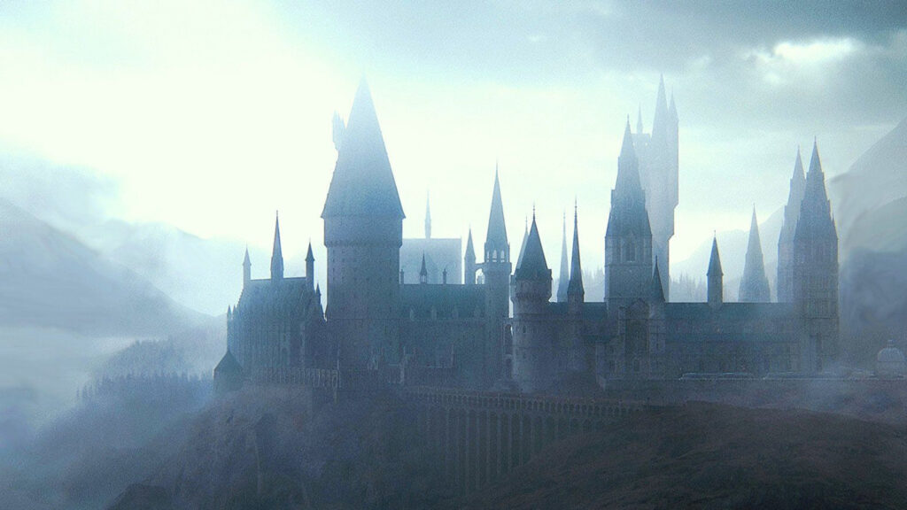 Ethereal Gothic Castle Architecture Desktop Wallpaper
