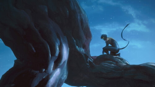 Nightcrawler on a Cliffside Fantasy Art Desktop Wallpaper