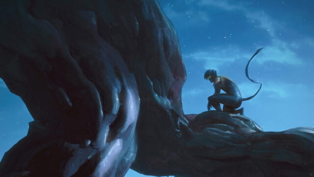 Nightcrawler on a Cliffside Fantasy Art Desktop Wallpaper