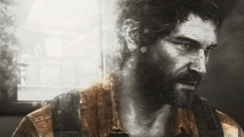 Joel Miller from The Last of Us Gritty Portrait Desktop Wallpaper
