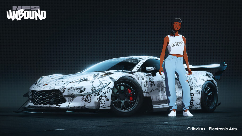Need for Speed Unbound Custom Corvette Desktop Wallpaper
