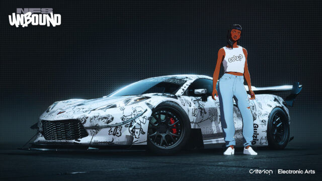 Need for Speed Unbound Custom Corvette Desktop Wallpaper