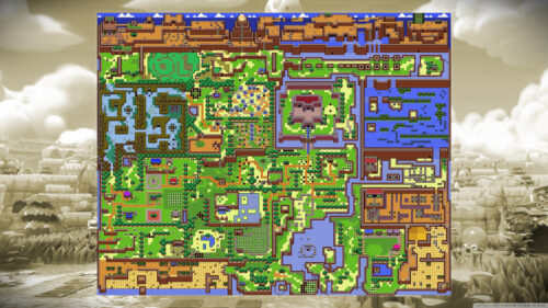 The Legend of Zelda A Link to the Past Map 4K Desktop Wallpaper