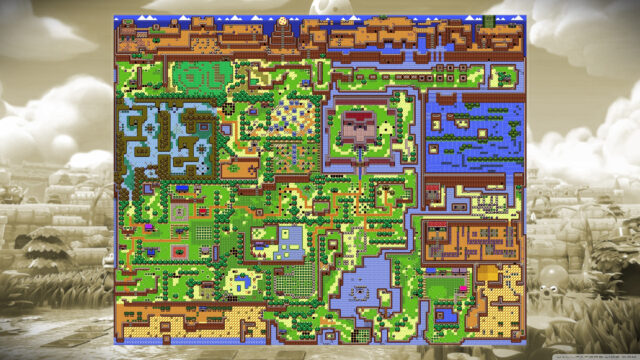 The Legend of Zelda A Link to the Past Map 4K Desktop Wallpaper