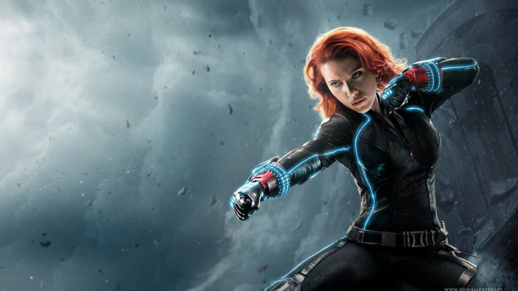 Scarlett Johansson as Black Widow Marvel Action Desktop Wallpaper