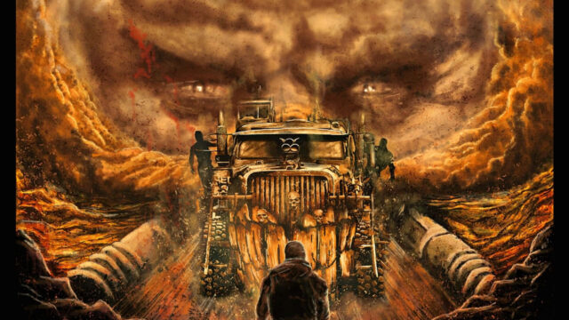 Post-Apocalyptic War Rig Confrontation 4K Wallpaper