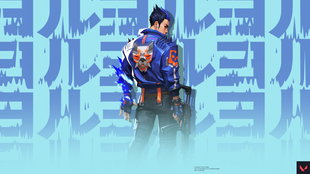Yoru Valorant Back View Minimalist 4K Desktop Wallpaper