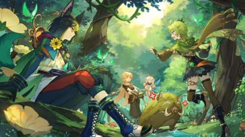Genshin Impact Sumeru Forest Characters Desktop Wallpaper