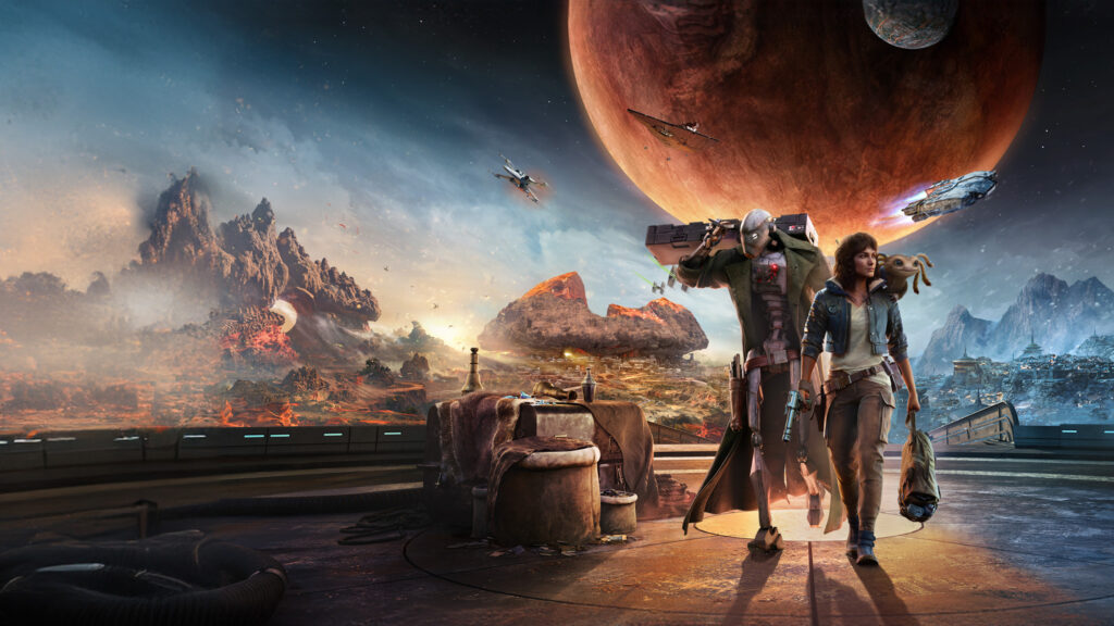 Star Wars Outlaws Duo Adventure Desktop Wallpaper