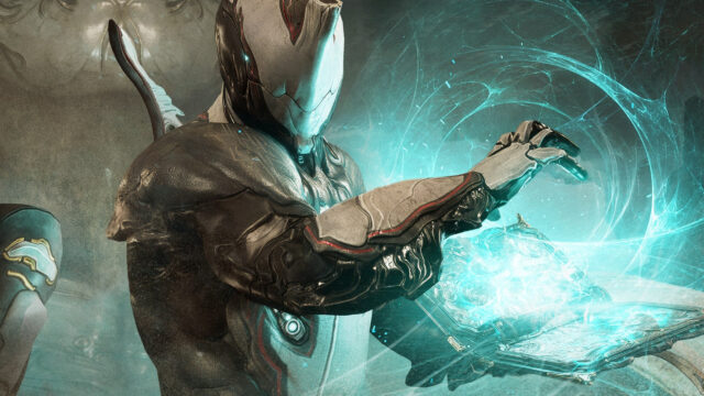Excalibur Warframe With Glowing Grimoire 4K Wallpaper