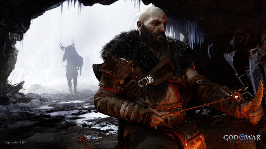 Kratos and Atreus in God of War Ragnarok Desktop Wallpaper