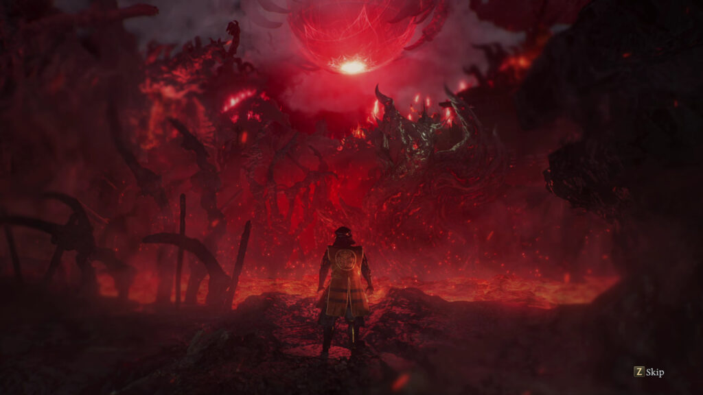 Samurai Facing The Demon Realm Desktop Wallpaper