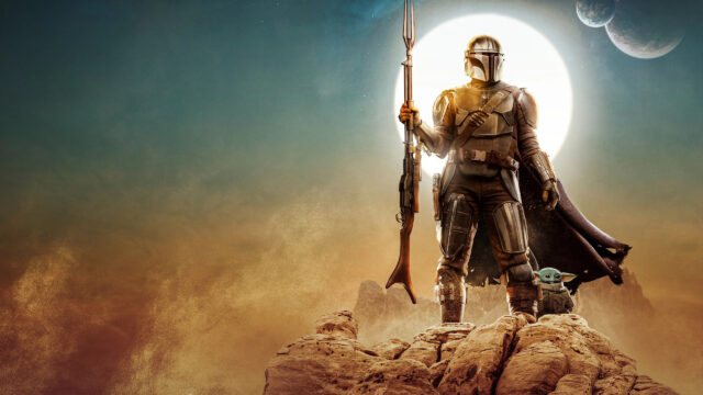 The Mandalorian Bounty Hunter Sci-Fi Desktop Wallpaper