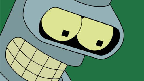 Close-up Portrait of Bender Bending Rodriguez Desktop Wallpaper